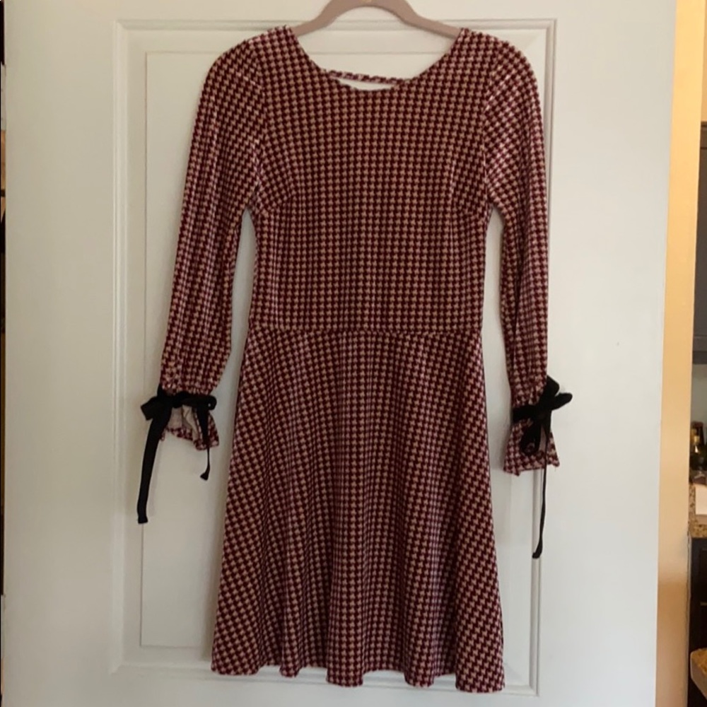 Hounds Tooth velvet holiday dress